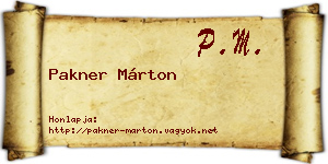 Pakner Márton névjegykártya